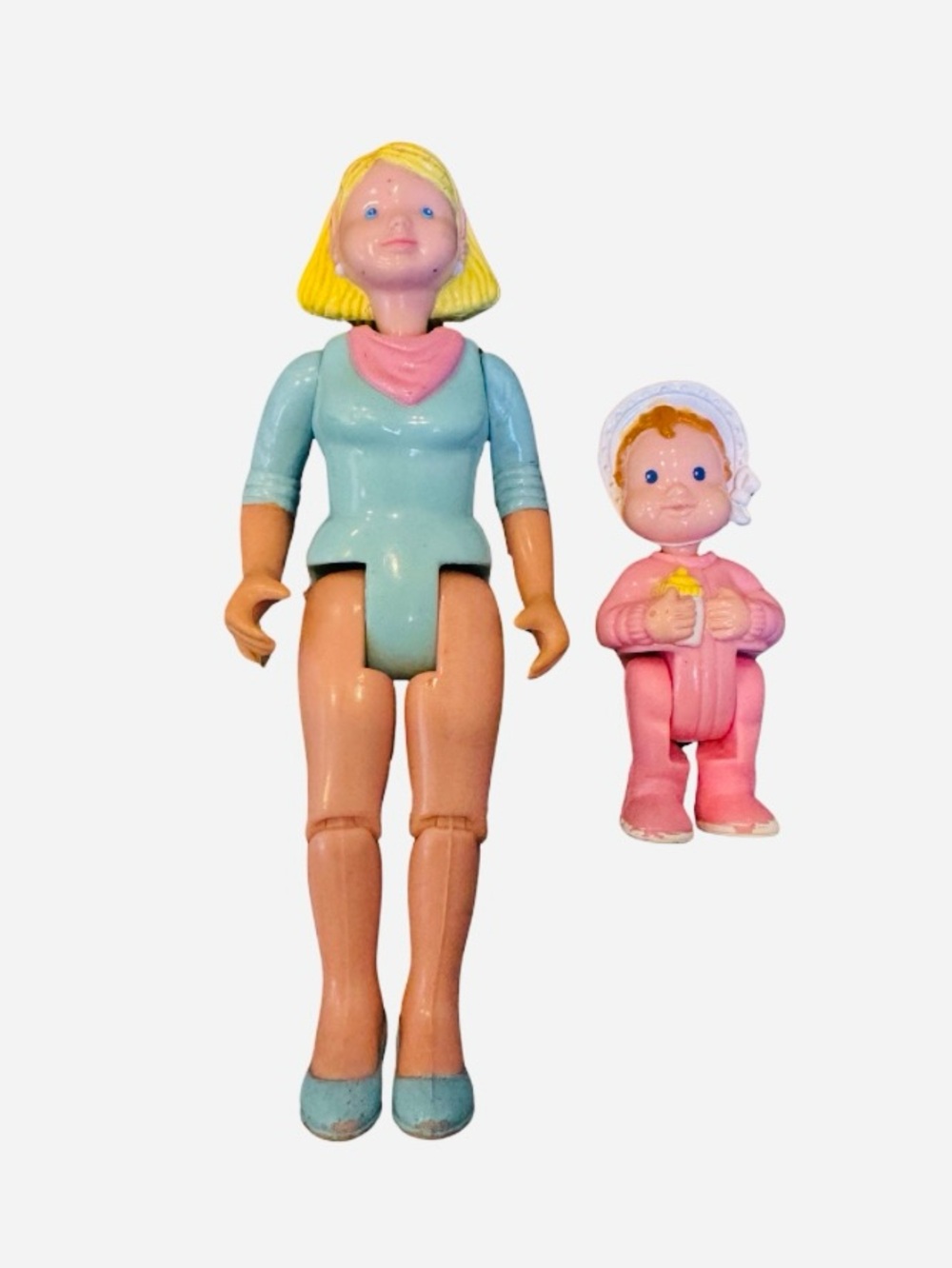 Vintage 90s Fisher Price Loving Family Mom and Baby Girl